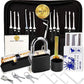 Beginner Lock Picking Kit – 34-Piece Set with Steel Picks & Transparent Practice Locks